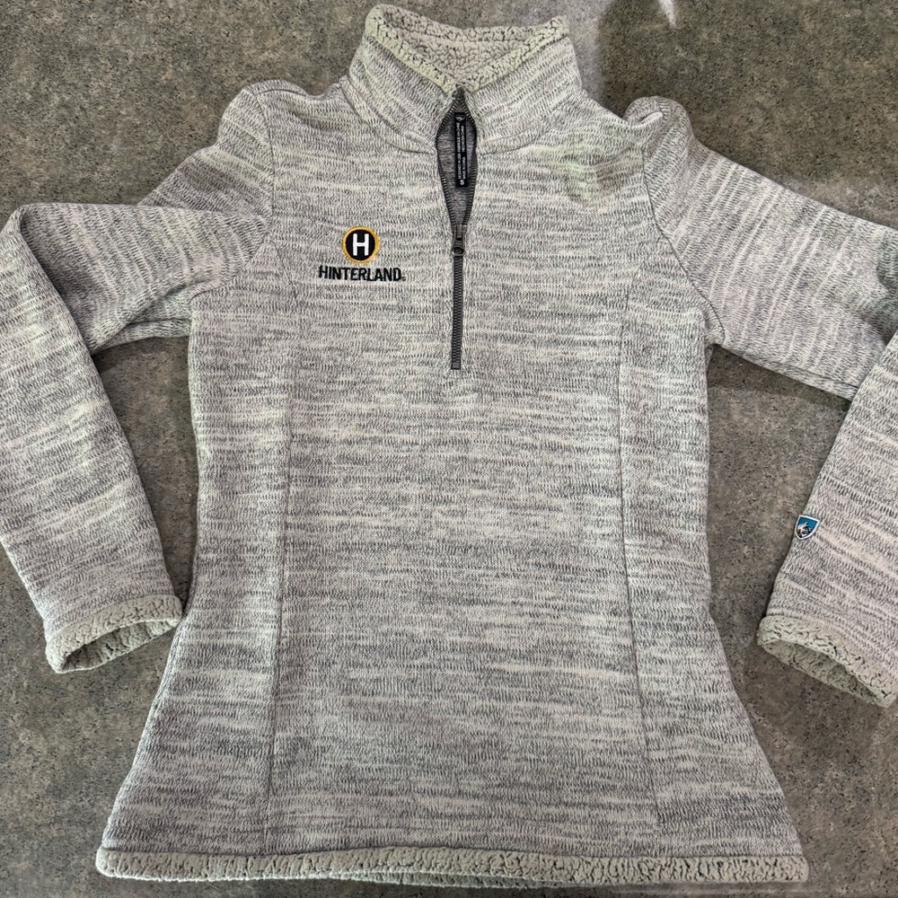 Kuhl Women's Light Gray Quarter-Zip Hoodie